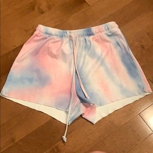 Tie-dye lounge shorts